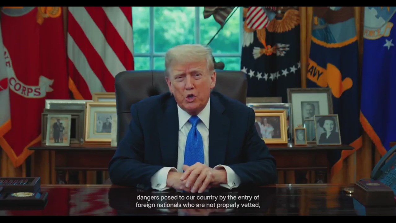 BREAKING: TRUMP ANNOUNCES TRAVEL BAN ON 12 NATIONS, RESTRICTS 7 MORE