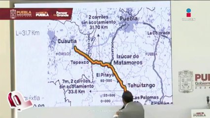 Alejandro Armenta se "peleó" con un mapa de Puebla