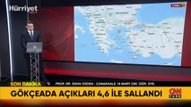 Çanakkale açıklarında 4.6 büyüklüğünde deprem