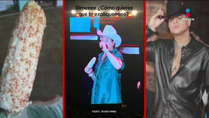 Eduin Caz se comió un elote en pleno concierto