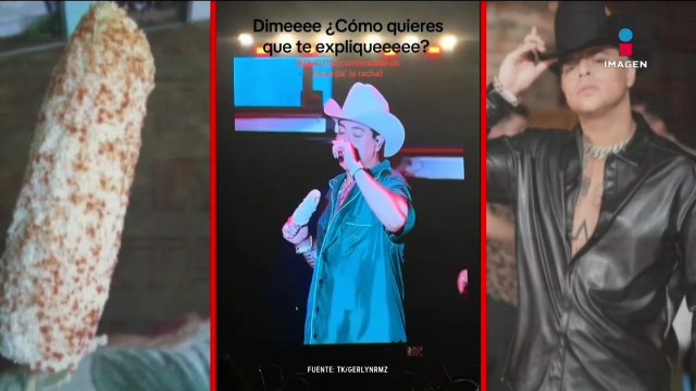 Eduin Caz se comió un elote en pleno concierto