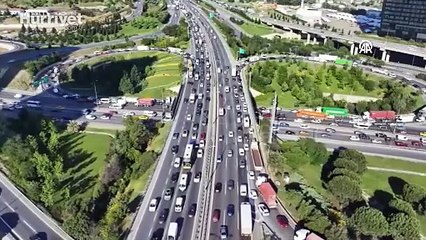 TEM Otoyolu'nda erken saatlerde yoğunluk oluştu