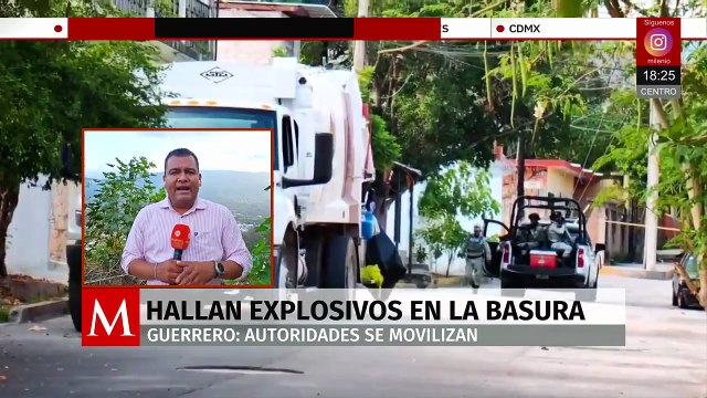Hallan artefactos explosivos en camión de basura en Iguala de la independencia