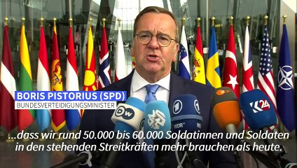 Pistorius: Bundeswehr braucht "rund 50.000 bis 60.000" zusätzliche Soldaten