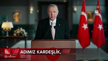 Cumhurbaşkanı Erdoğan'dan Kurban Bayramı mesajı