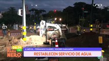 RESTABLECEN SERVICIO DE AGUA