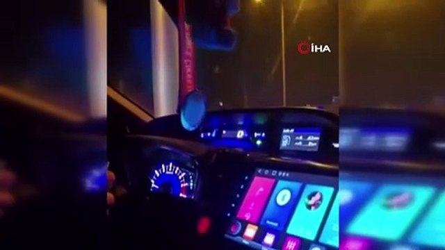 Gözü dönmüş trafik teröristi kadın sürücüye trafikte kabusu yaşattı!