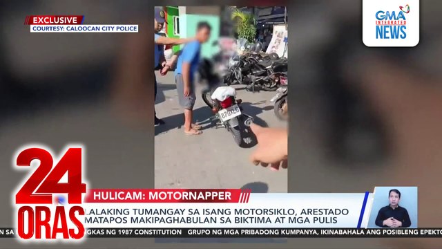 Lalaking tumangay sa isang motorsiklo, arestado matapos makipaghabulan sa biktima at mga pulis | 24 Oras