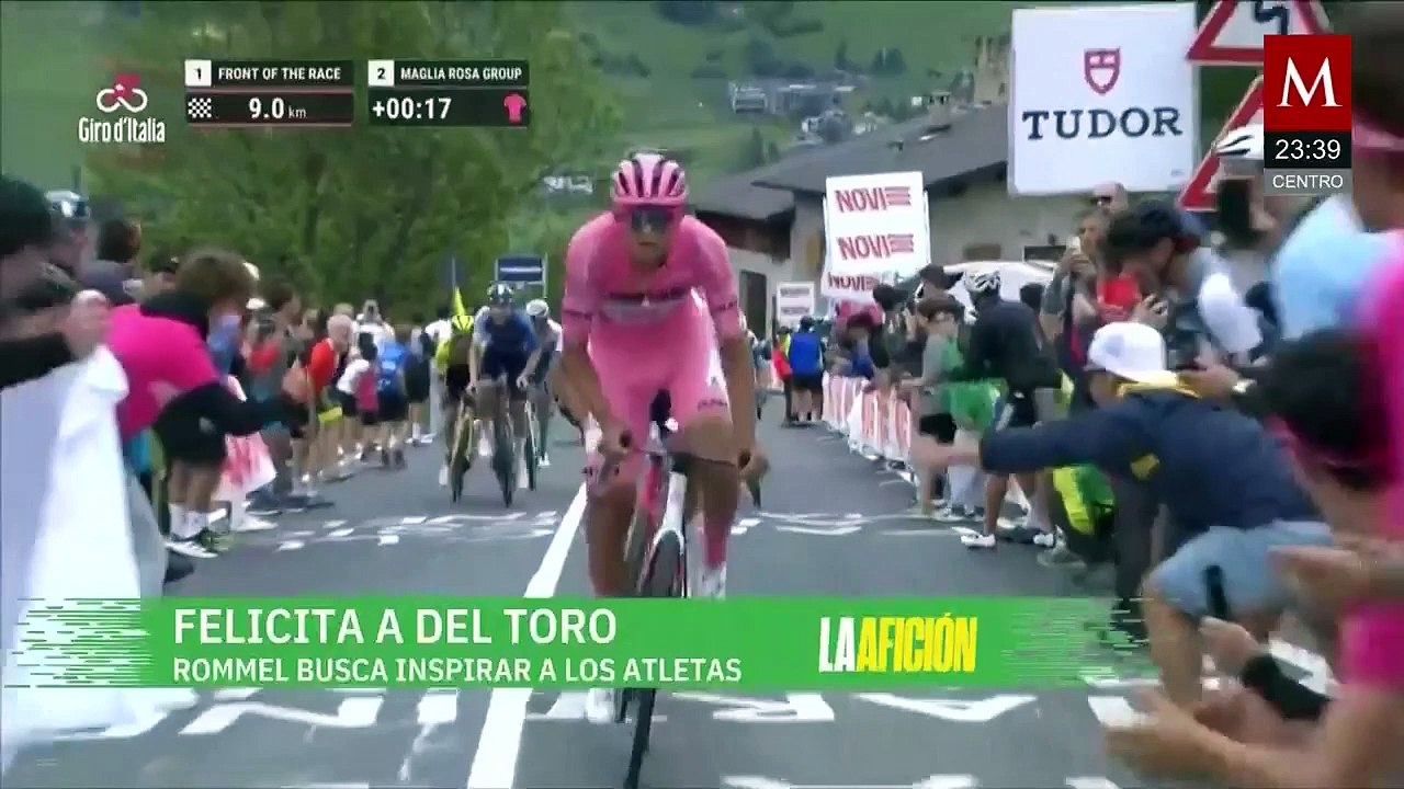 Rommel Pacheco resalta la labor de Isaac del Toro en el Giro de Italia