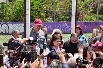 Recorrido de Clara Brugada en zonas afectadas