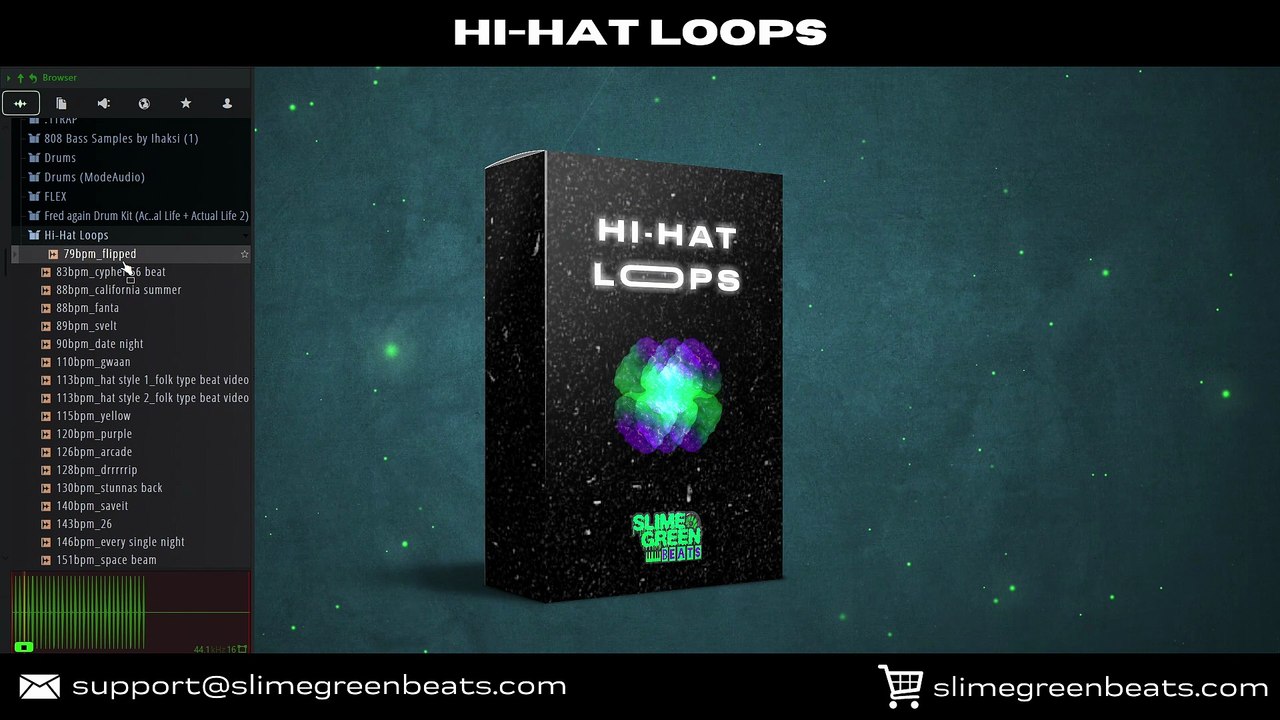 Hi Hat Loops Kit by Slime Green Beats