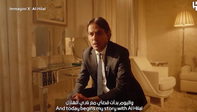 Simone Inzaghi in Arabia, il video dell'Al Hilal: in sottofondo un gol del fratello Filippo