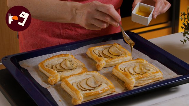 Hojaldre de pera y queso azul