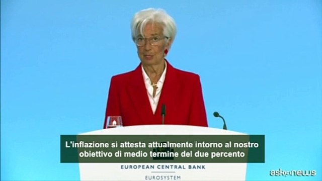 Bce taglia al 2 per cento le stime di inflazione del 2025