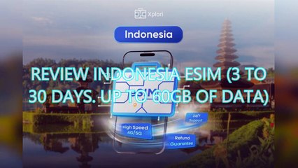 AGD Review Indonesia eSIM (3 to 30 days. Up to 60GB of data)