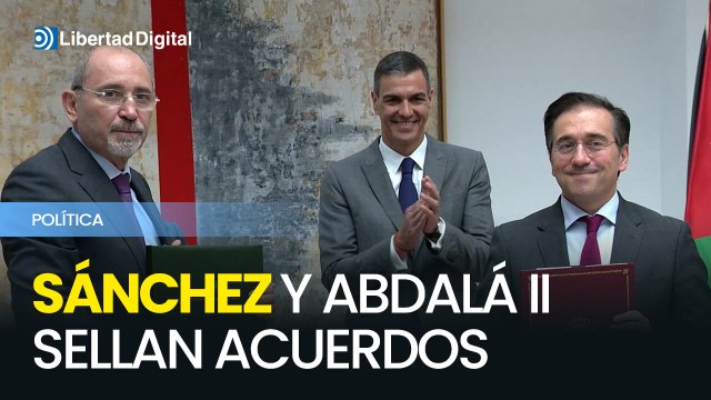 Pedro Sánchez recibe al rey Abdalá II en Moncloa y ratifican acuerdos bilaterales