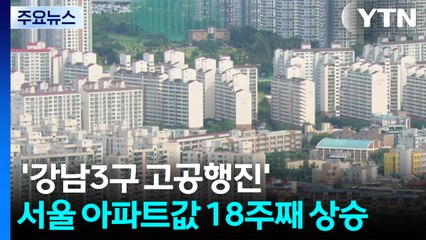 '강남3구 고공행진'에 서울 아파트값 18주째 상승...세종은 '주춤' / YTN