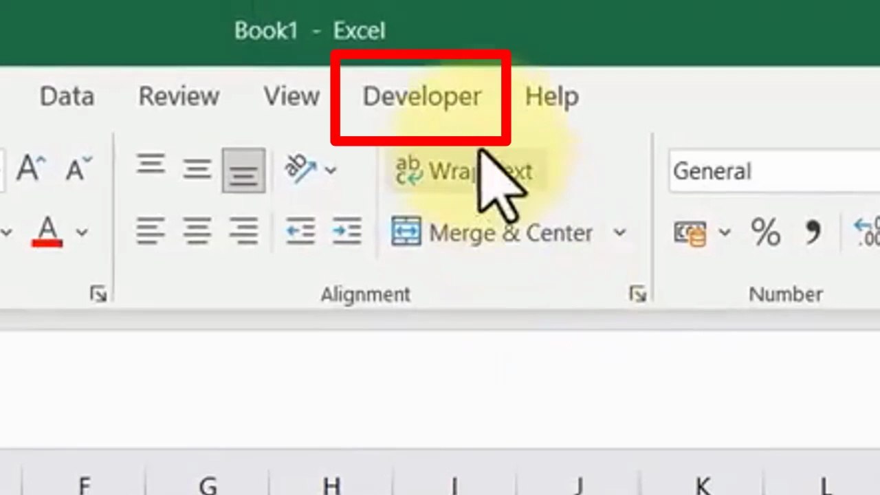 How do I enable Developer tab on Excel