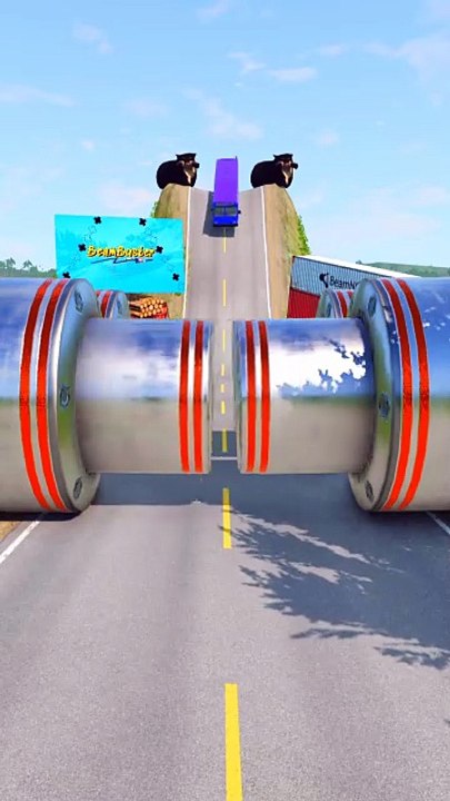 Colored Cars & Military Truck vs Crushers - BeamNG.Drive