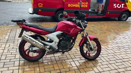 Motociclista sofre queda no bairro São Cristóvão, em Cascavel