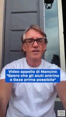 Video appello di Mancini: "Spero che gli aiuti entrino a Gaza prima possibile"
