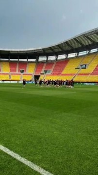 Les Diables rouges à l'entraînement à Skopje avant d'affronter la Macédoine du Nord