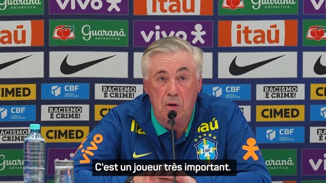 Ancelotti : Comme au Real, on verra le meilleur de Vinicius en sélection