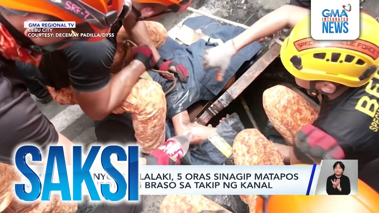 15-anyos na lalaki, 5 oras sinagip matapos lumusot ang braso sa takip ng kanal | Saksi