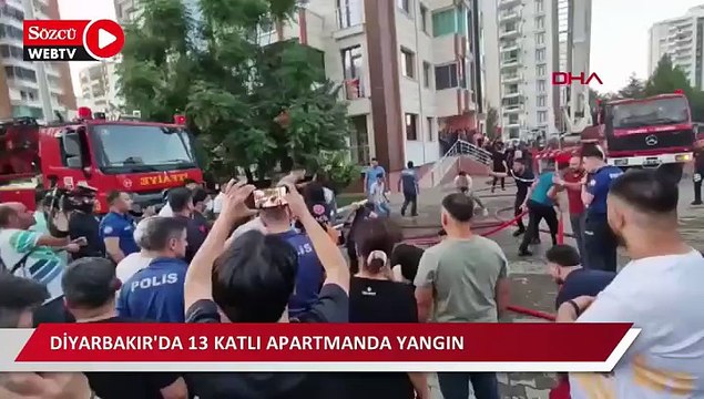 Diyarbakır'da 13 katlı apartmanda yangın: Tahliye işlemleri devam ediyor
