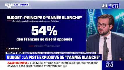 Budget: "Une année blanche, c'est de la gribouille, ce n'est pas comme ça que vous allez faire des économies à long terme", affirme Philippe Brun (PS)
