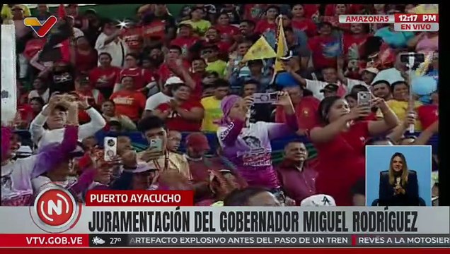 Juramentación de Miguel Rodríguez como gobernador del estado Amazonas para el período 2025-2029