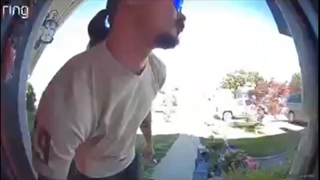 Dad suspected of killing his three daughters is seen on doorbell cam days before the killings