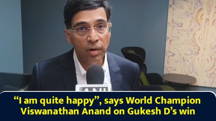 “I am quite happy”, says World Champion Viswanathan Anand on Gukesh D’s win