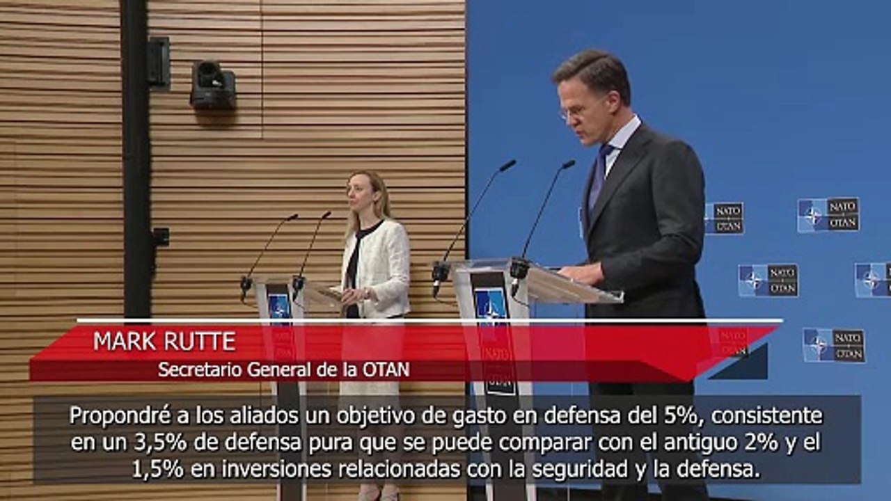 Rutte propone que los países de la OTAN destinen un 5% del PIB al gasto en Defensa