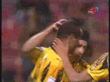 Rivaldo scores penalty kick against Panionios