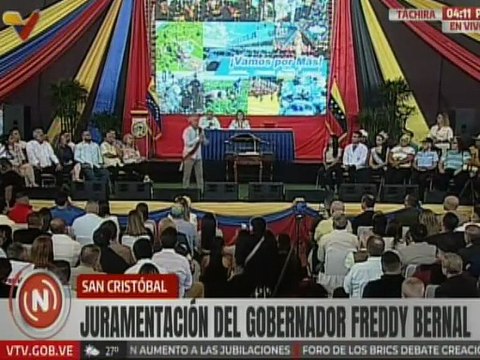 Gdor. Bernal invitó al pueblo acompañarlo en su gobernanza para seguir transformando a Táchira