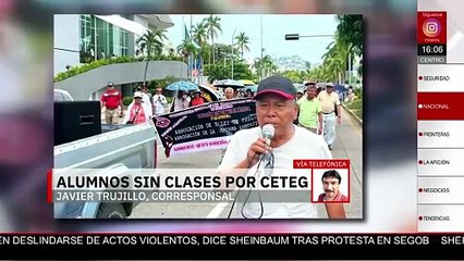 Continua la suspensión de clases en Guerrero por movilizaciones de la CETEG