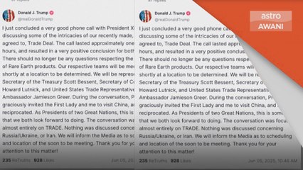 Trump, Xi bincang perincian perjanjian perdagangan AS-China