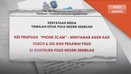 Kes jenayah komersial di Negeri Sembilan meningkat, kerugian cecah RM47.74 juta