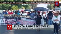 Sección 22 de Oaxaca confirma levantamiento de paro tras 20 días de protesta