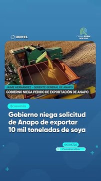 Gobierno niega solicitud de Anapo de exportar 10 mil toneladas de soya