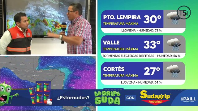 Cenaos pronostica intensidad de lluvias para esta noche en diversos sectores del país