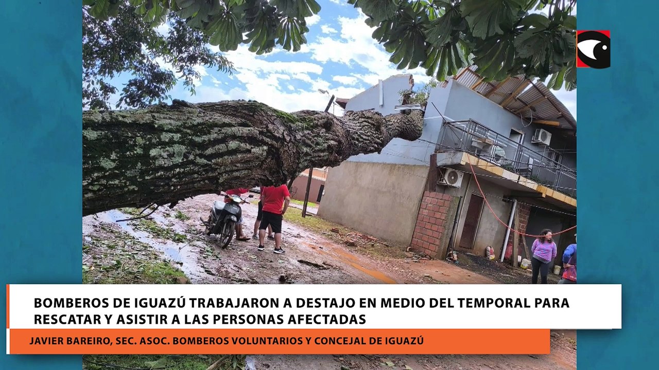 Bomberos de Iguazú trabajaron a destajo en medio del temporal para rescatar y asistir a las personas afectadas