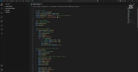 creates a beautiful “Jumma Mubarak 🕌” with turtle graphics using python
