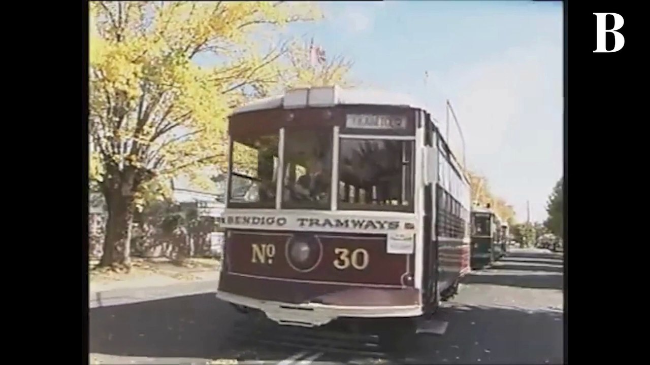 King Charles visits Bendigo in 1974. Vision courtesy of Bendigo Tramways