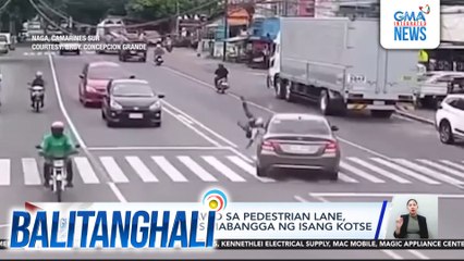 Lalaking tumatawid sa pedestrian lane, sugatan matapos mabangga ng isang kotse | Balitanghali