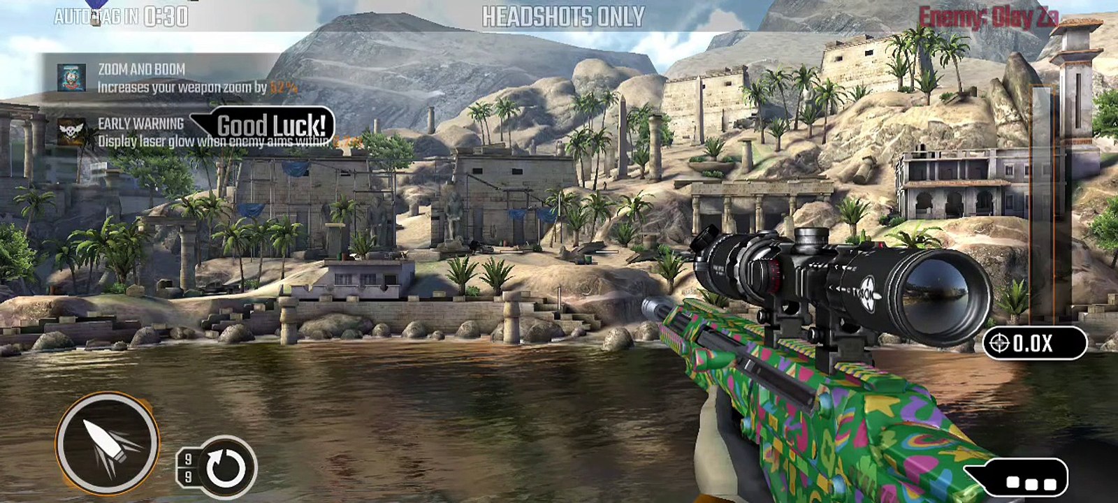 Sniper Strike  - PVP Luxor Nile Map : Headshot Mode .