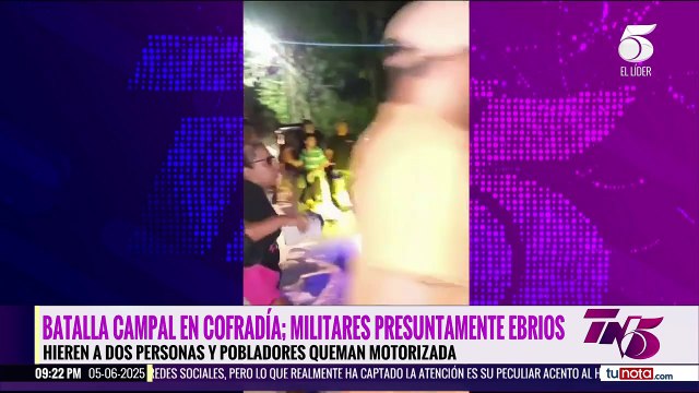 Militares presuntamente ebrios hieren a dos personas y pobladores queman motorizadas en Cofradía