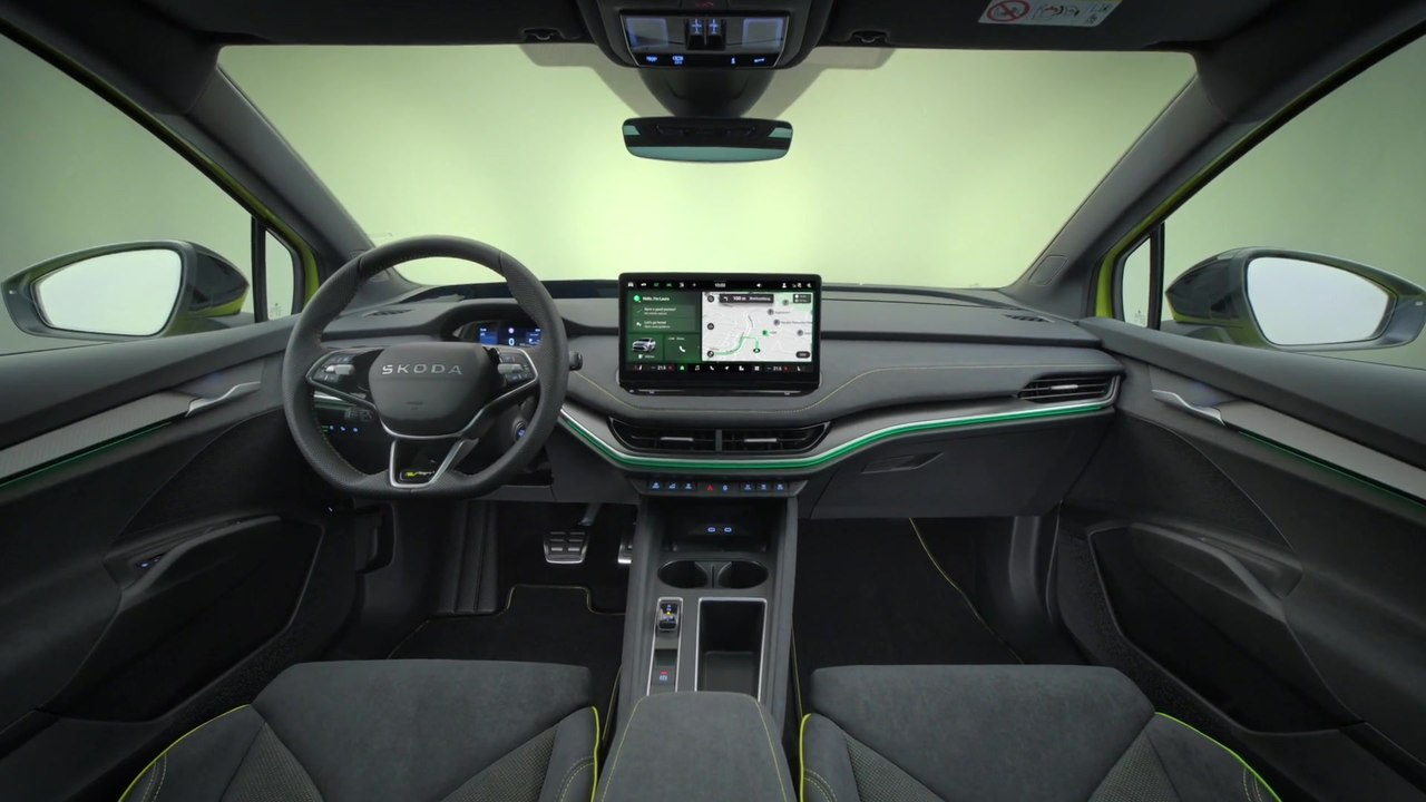 Der neue Skoda Enyaq RS und das neue Enyaq Coupé RS - Škoda Markenzeichen - zahlreiche Simply Clever-Details