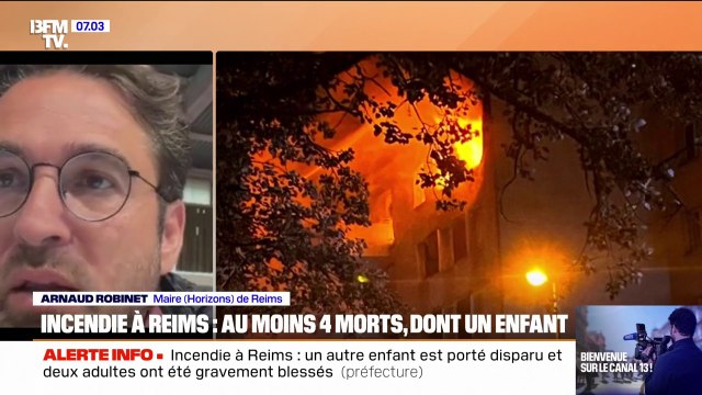 Le maire de Reims déplore un bilan dramatique après l'incendie d'un immeuble qui a fait au moins quatre morts